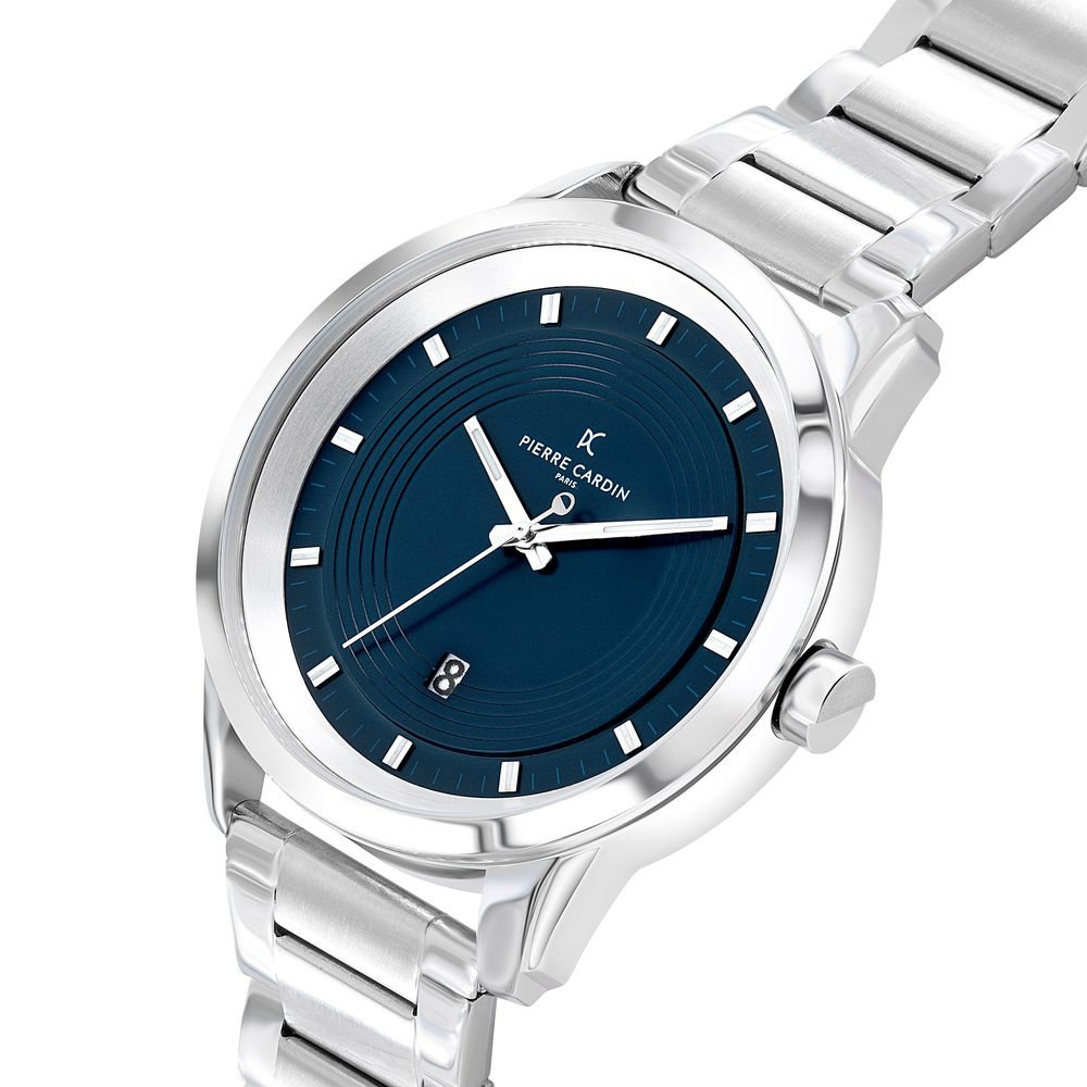 Montre habillée Pierre Cardin en acier inoxydable gris