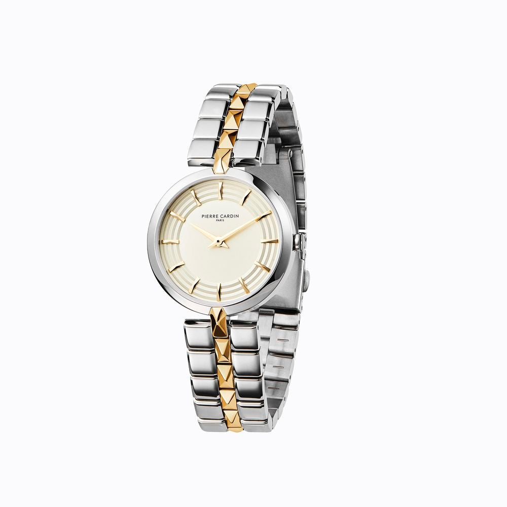 Montre habillée Pierre Cardin grise en acier inoxydable
