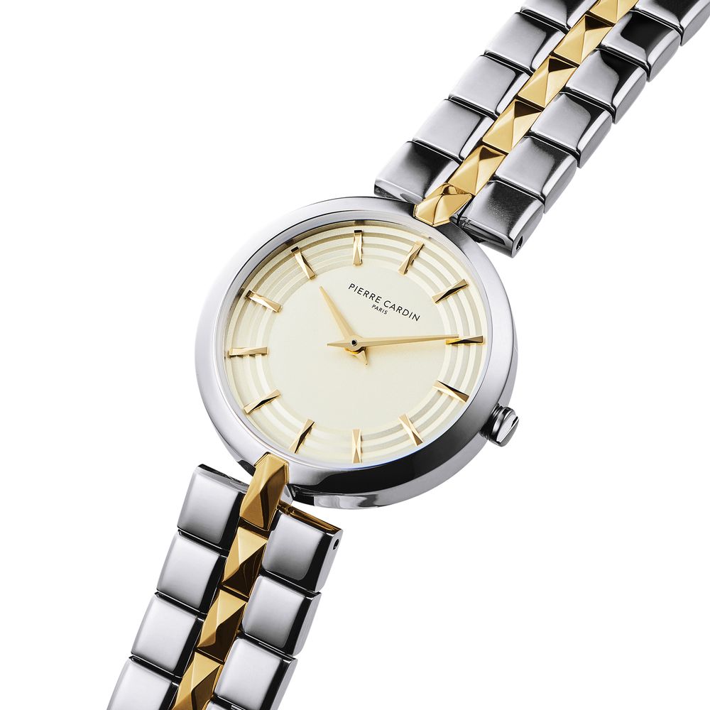 Montre habillée Pierre Cardin grise en acier inoxydable