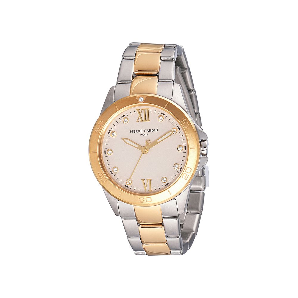 Montre habillée Pierre Cardin en acier inoxydable doré