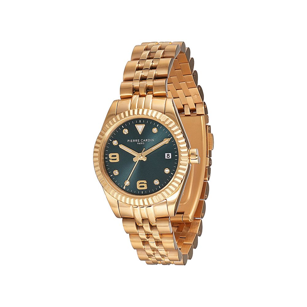 Montre habillée Pierre Cardin en acier inoxydable doré