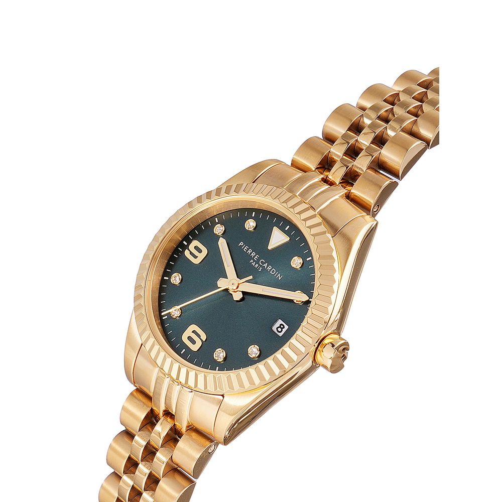 Montre habillée Pierre Cardin en acier inoxydable doré