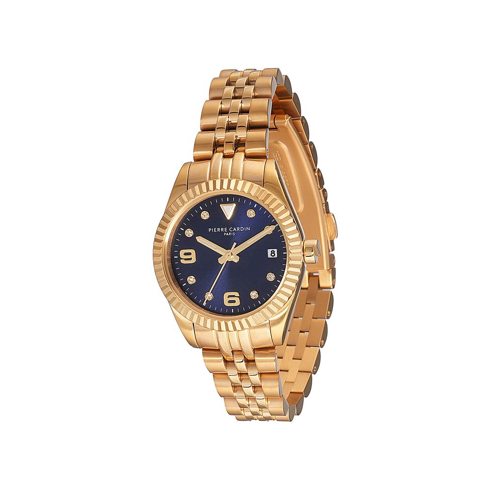 Montre habillée Pierre Cardin en acier inoxydable doré