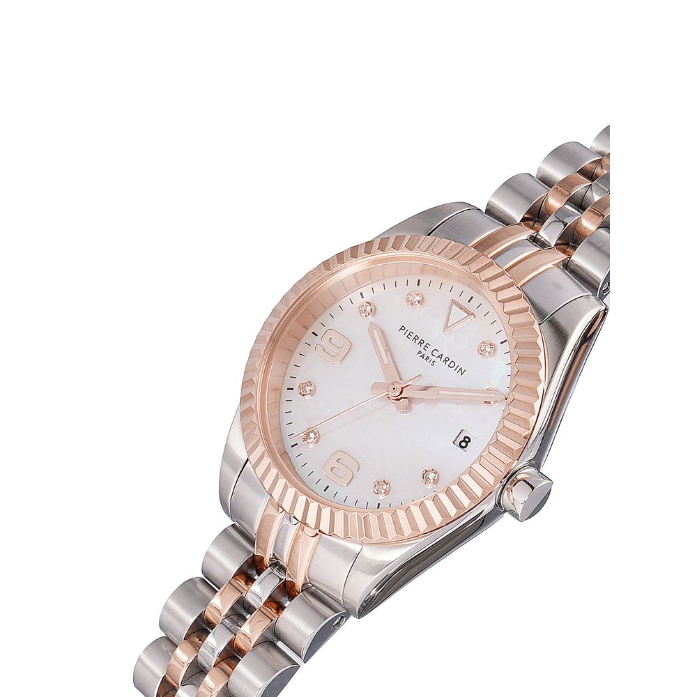Montre habillée Pierre Cardin grise en acier inoxydable