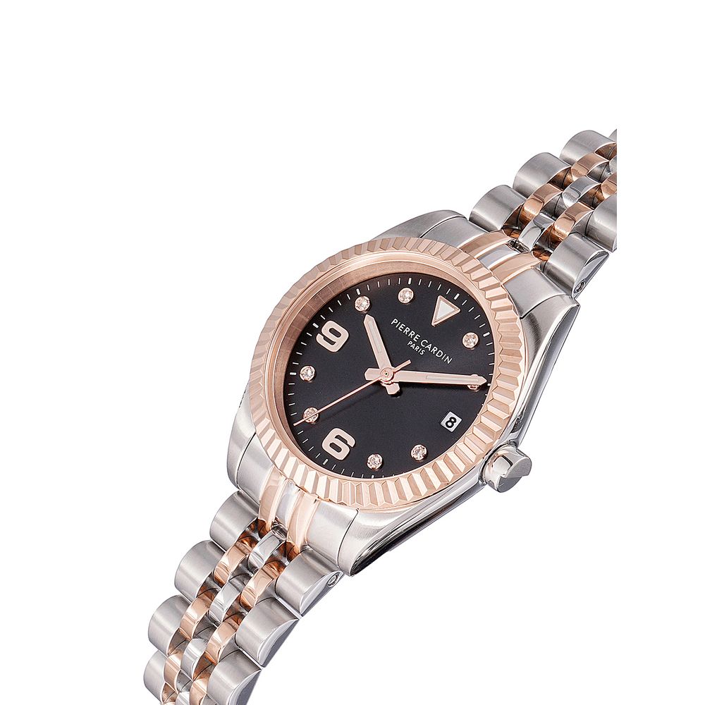 Montre habillée Pierre Cardin grise en acier inoxydable
