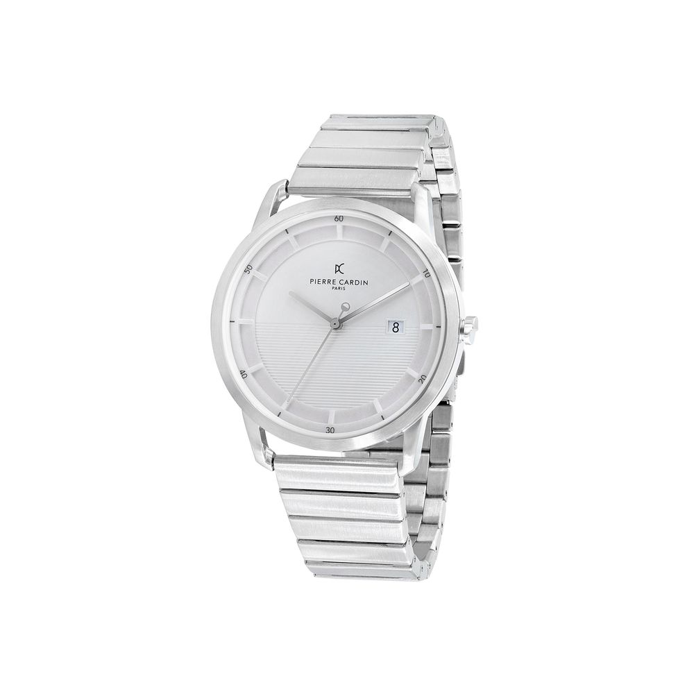 Montre habillée Pierre Cardin grise en acier inoxydable