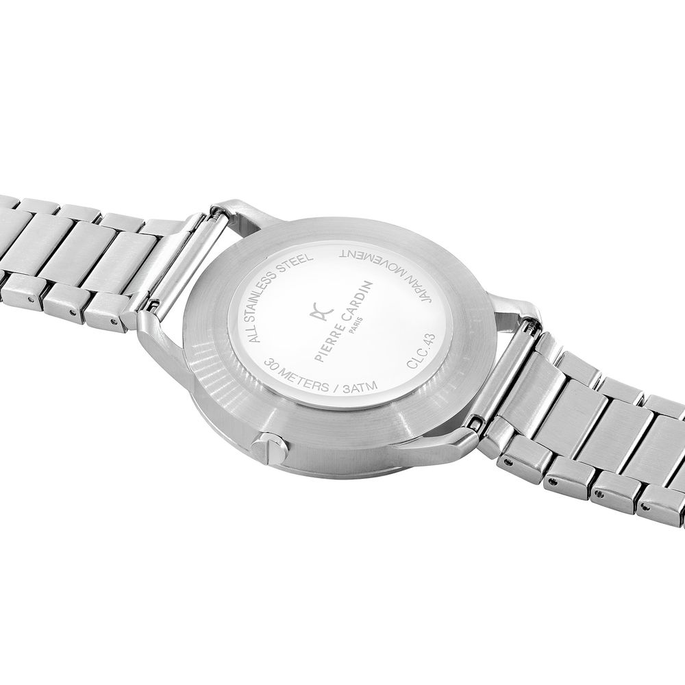 Montre habillée Pierre Cardin grise en acier inoxydable