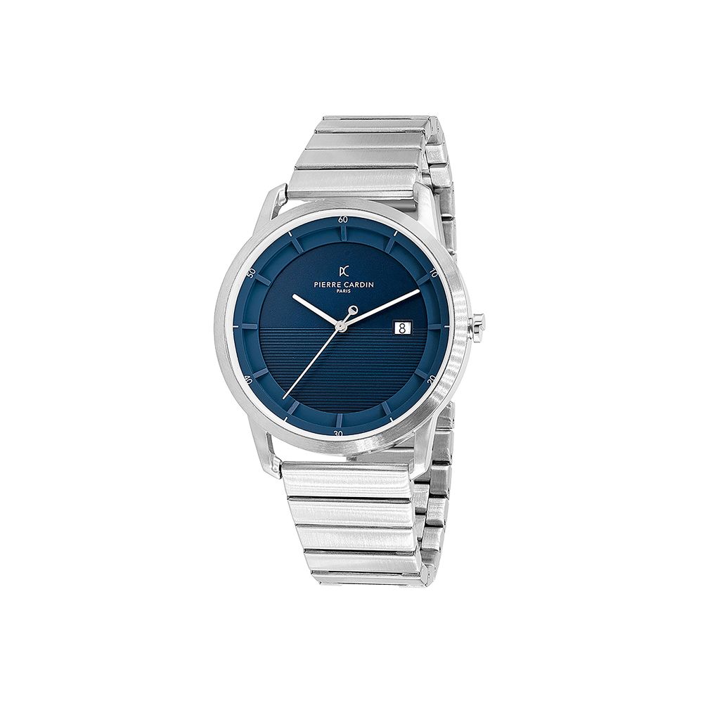 Montre habillée Pierre Cardin grise en acier inoxydable