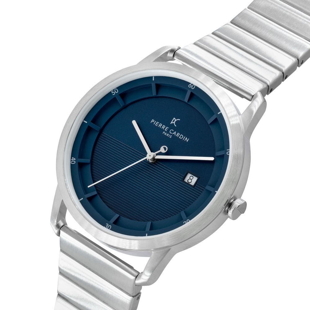 Montre habillée Pierre Cardin grise en acier inoxydable