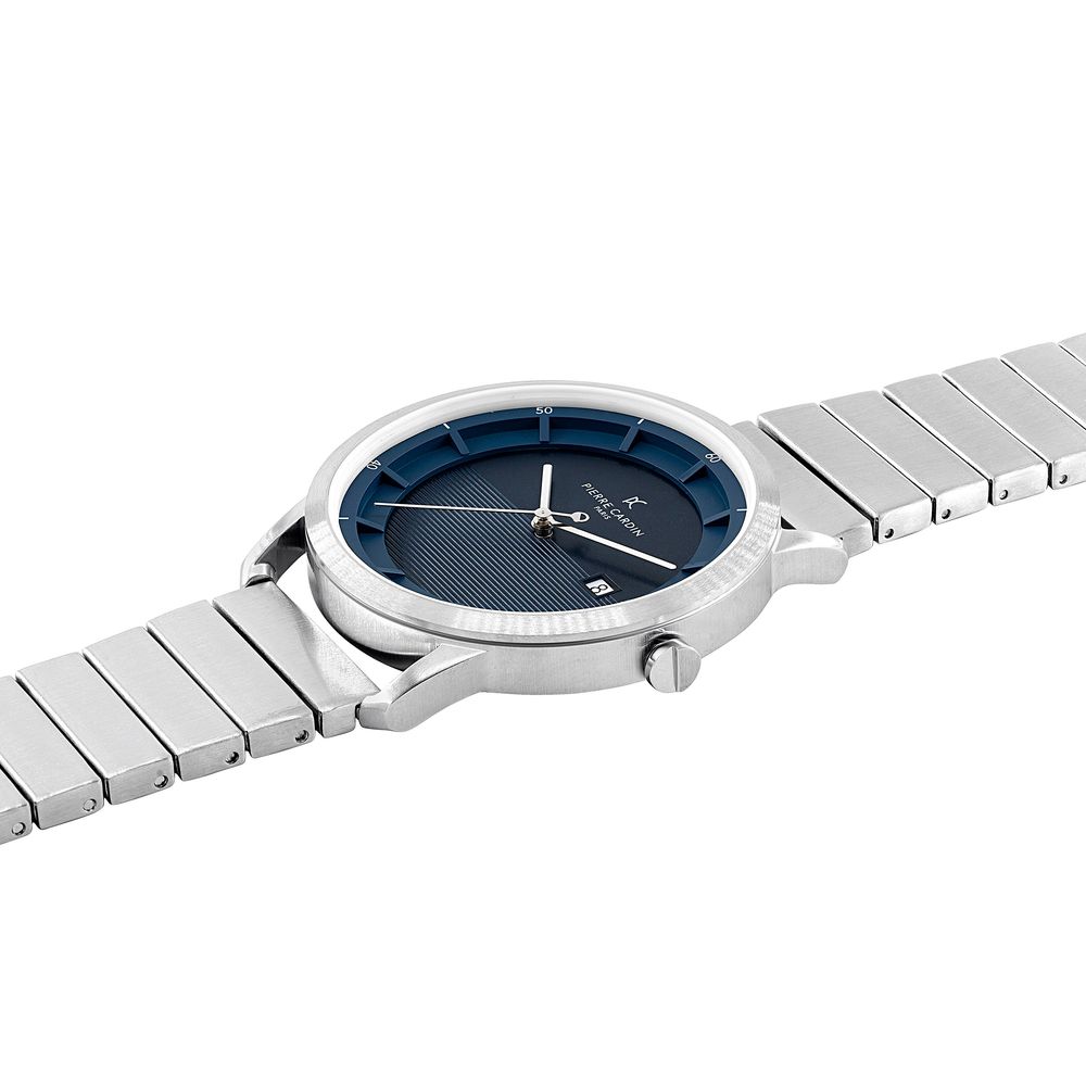 Montre habillée Pierre Cardin grise en acier inoxydable