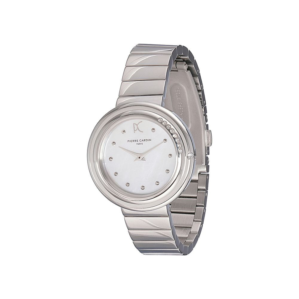Montre habillée Pierre Cardin grise en acier inoxydable