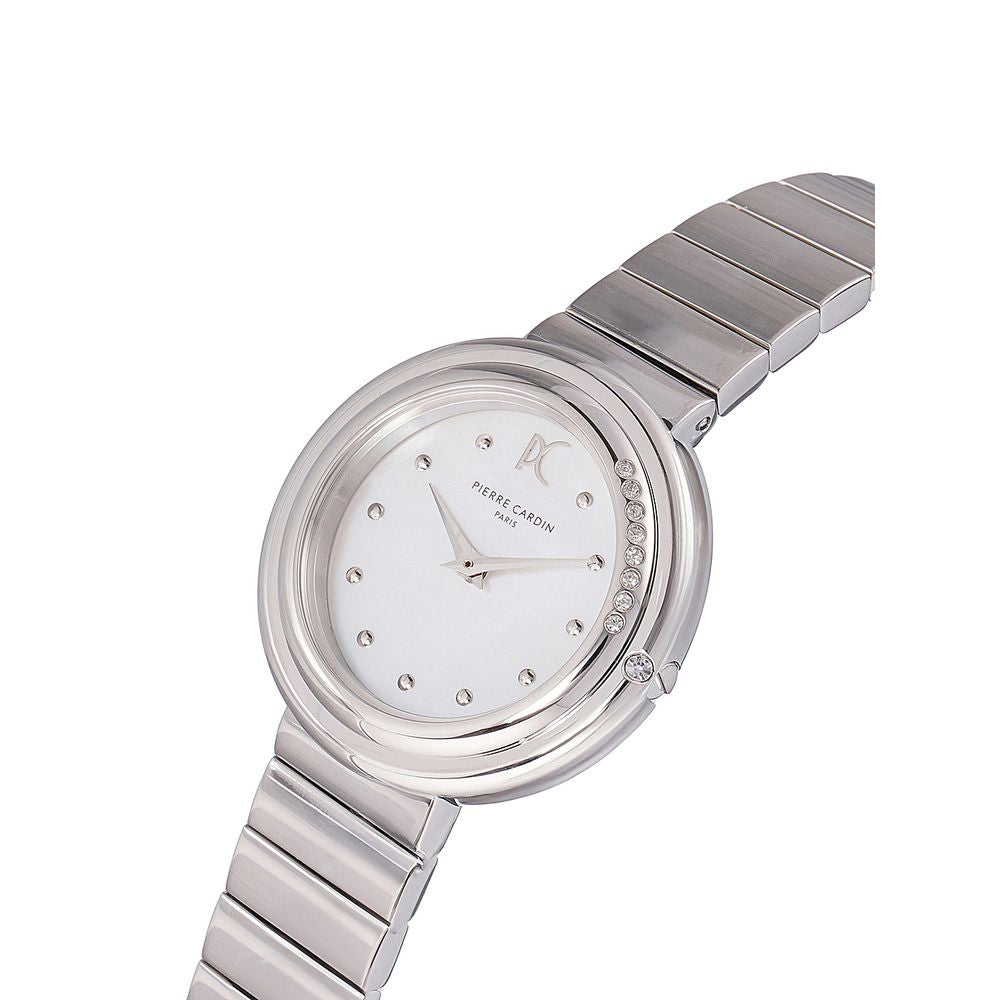 Montre habillée Pierre Cardin grise en acier inoxydable