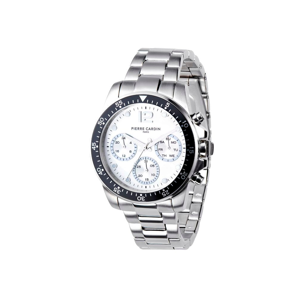 Montre habillée Pierre Cardin grise en acier inoxydable