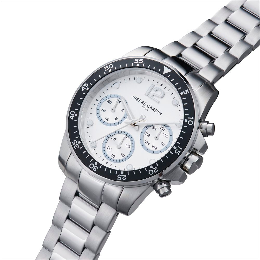 Montre habillée Pierre Cardin grise en acier inoxydable