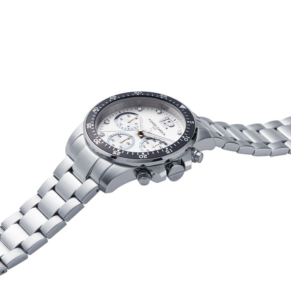 Montre habillée Pierre Cardin grise en acier inoxydable