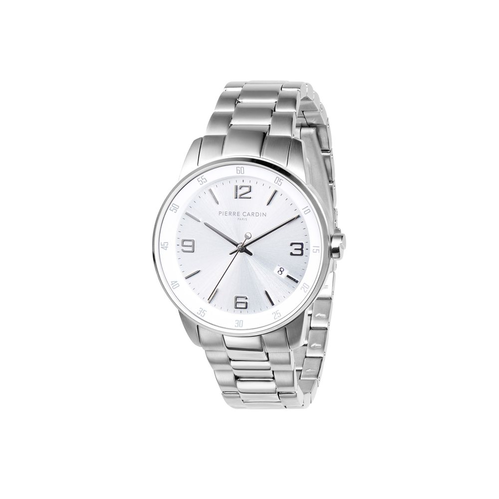 Montre habillée Pierre Cardin grise en acier inoxydable