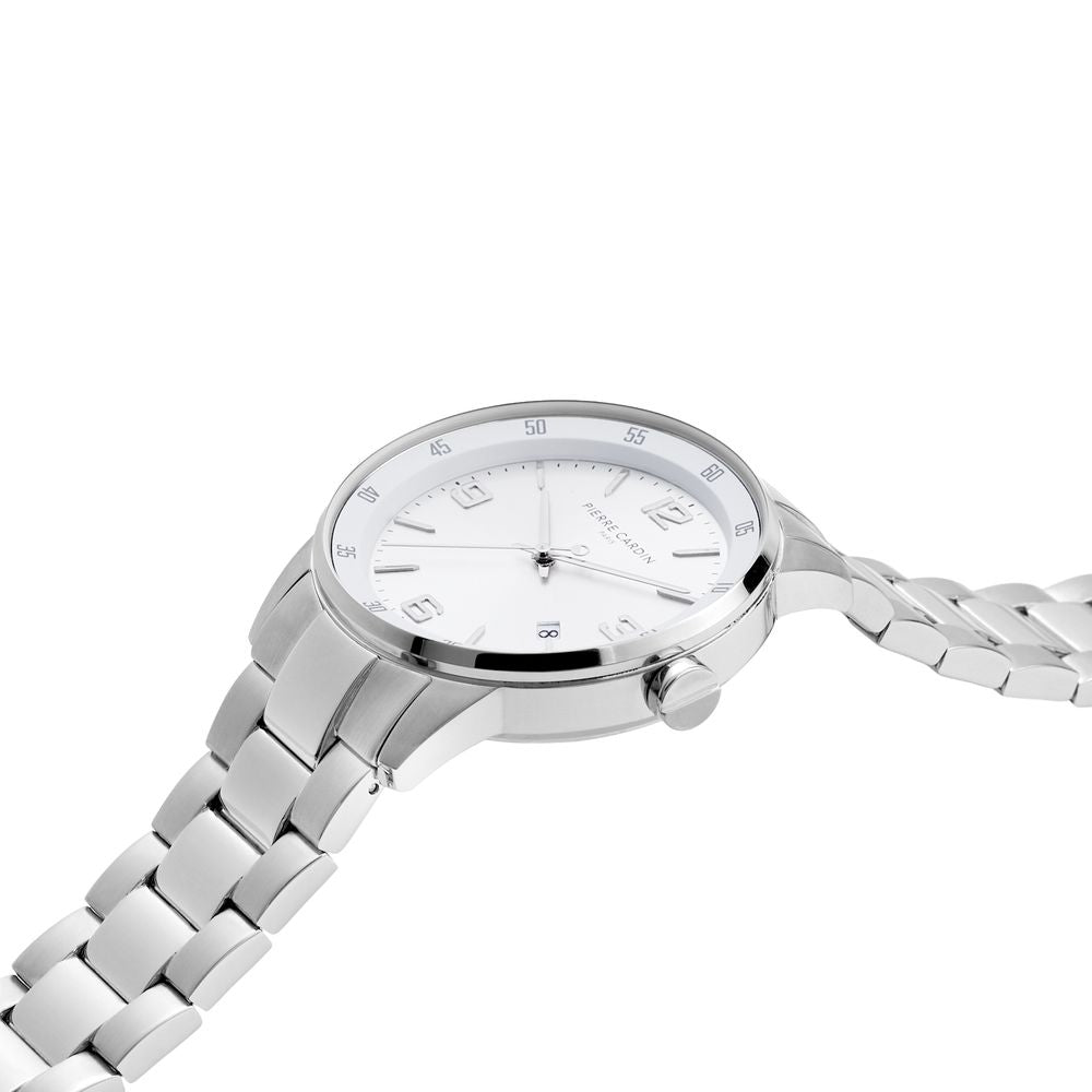 Montre habillée Pierre Cardin grise en acier inoxydable
