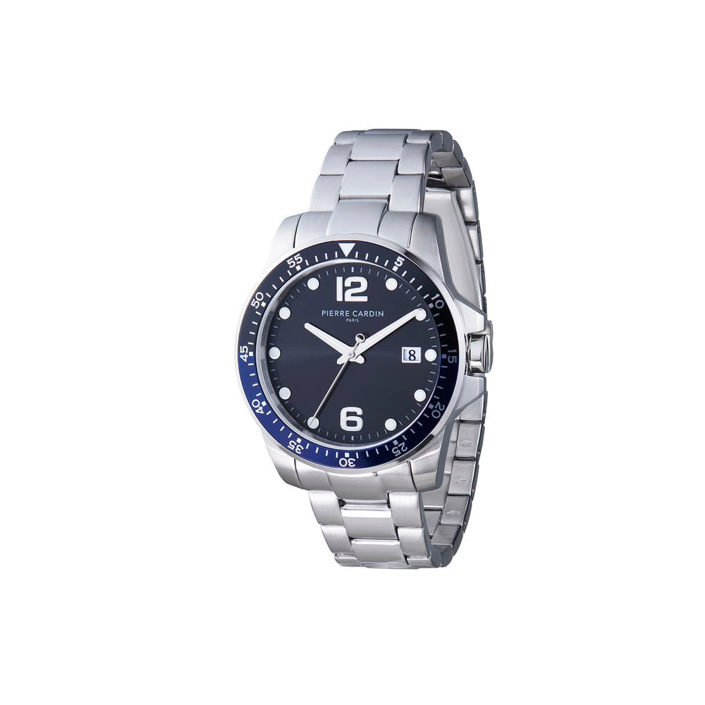 Montre habillée Pierre Cardin grise en acier inoxydable