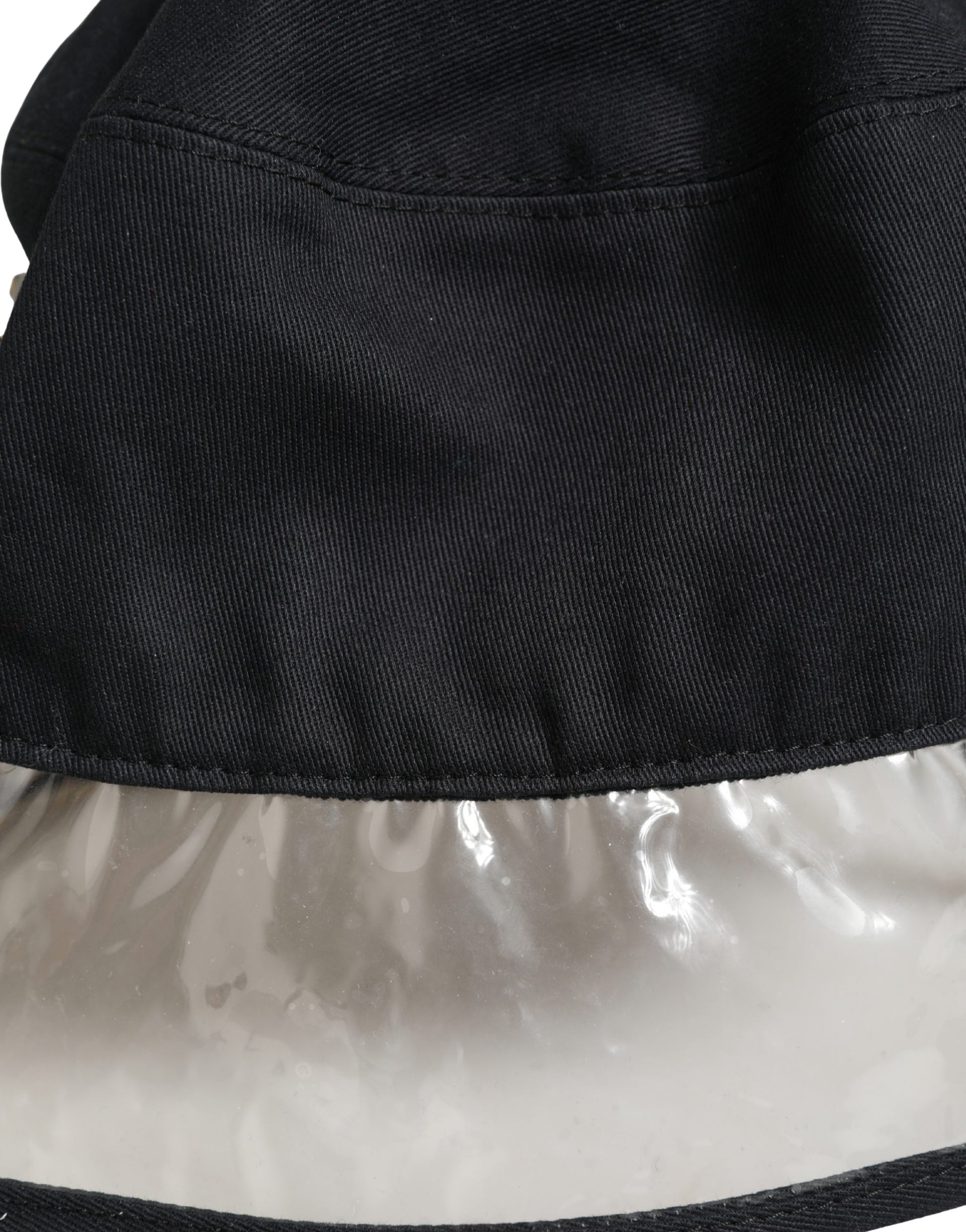 Dolce & Gabbana Black Cotton Plastic Fisherman Bucket Capello Hat