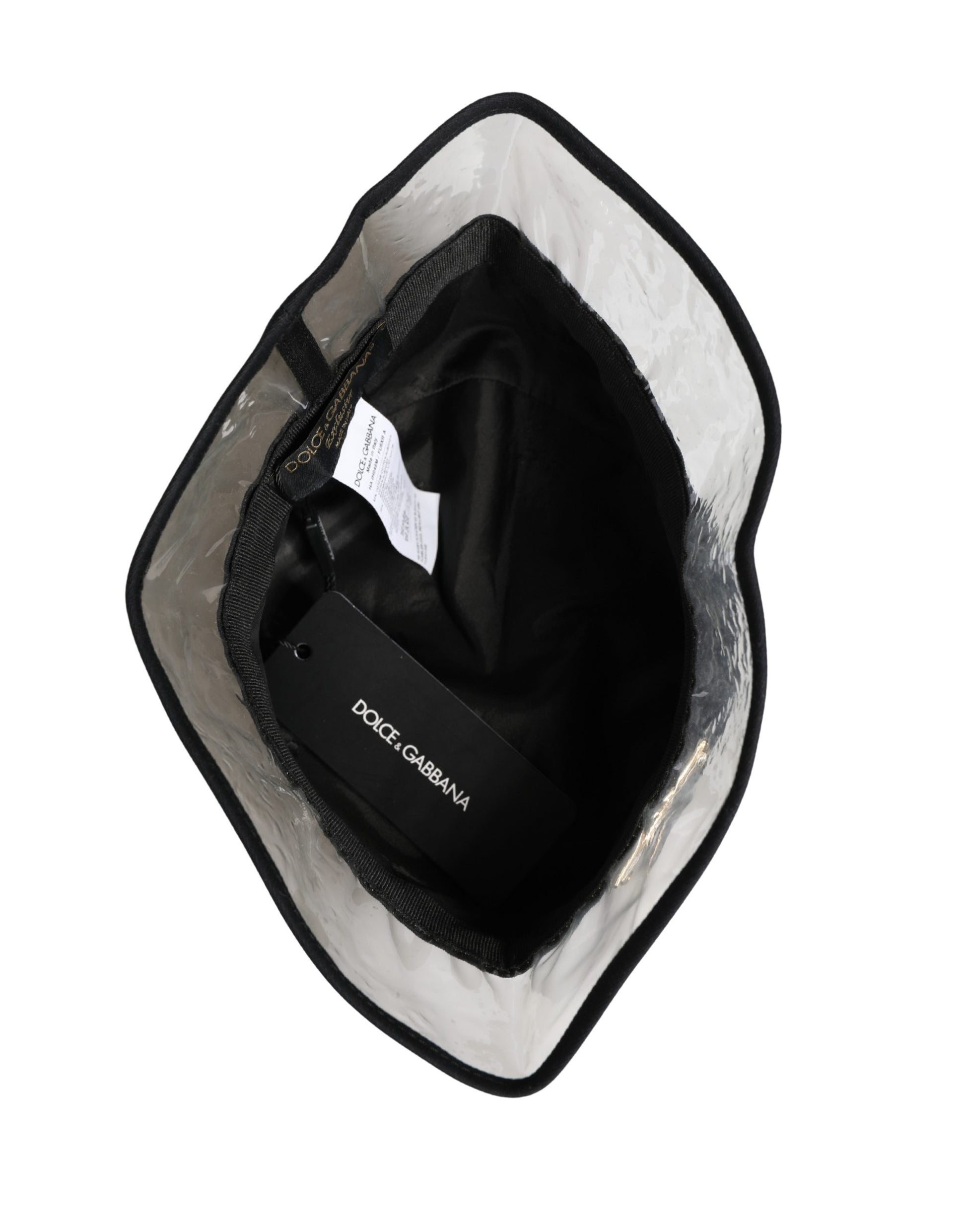 Dolce & Gabbana Black Cotton Plastic Fisherman Bucket Capello Hat