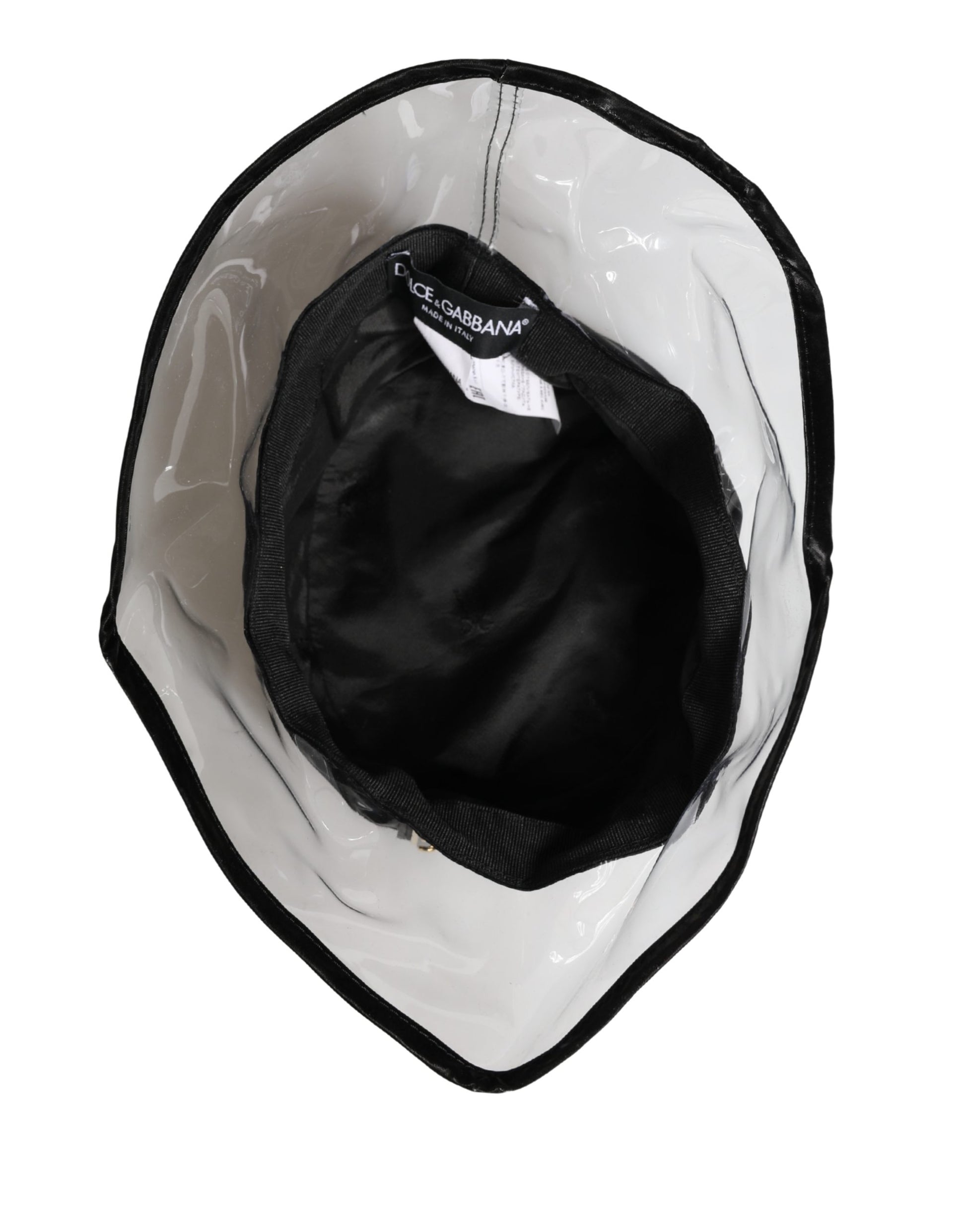 Dolce & Gabbana Black Nylon Plastic Fisherman Bucket Capello Hat