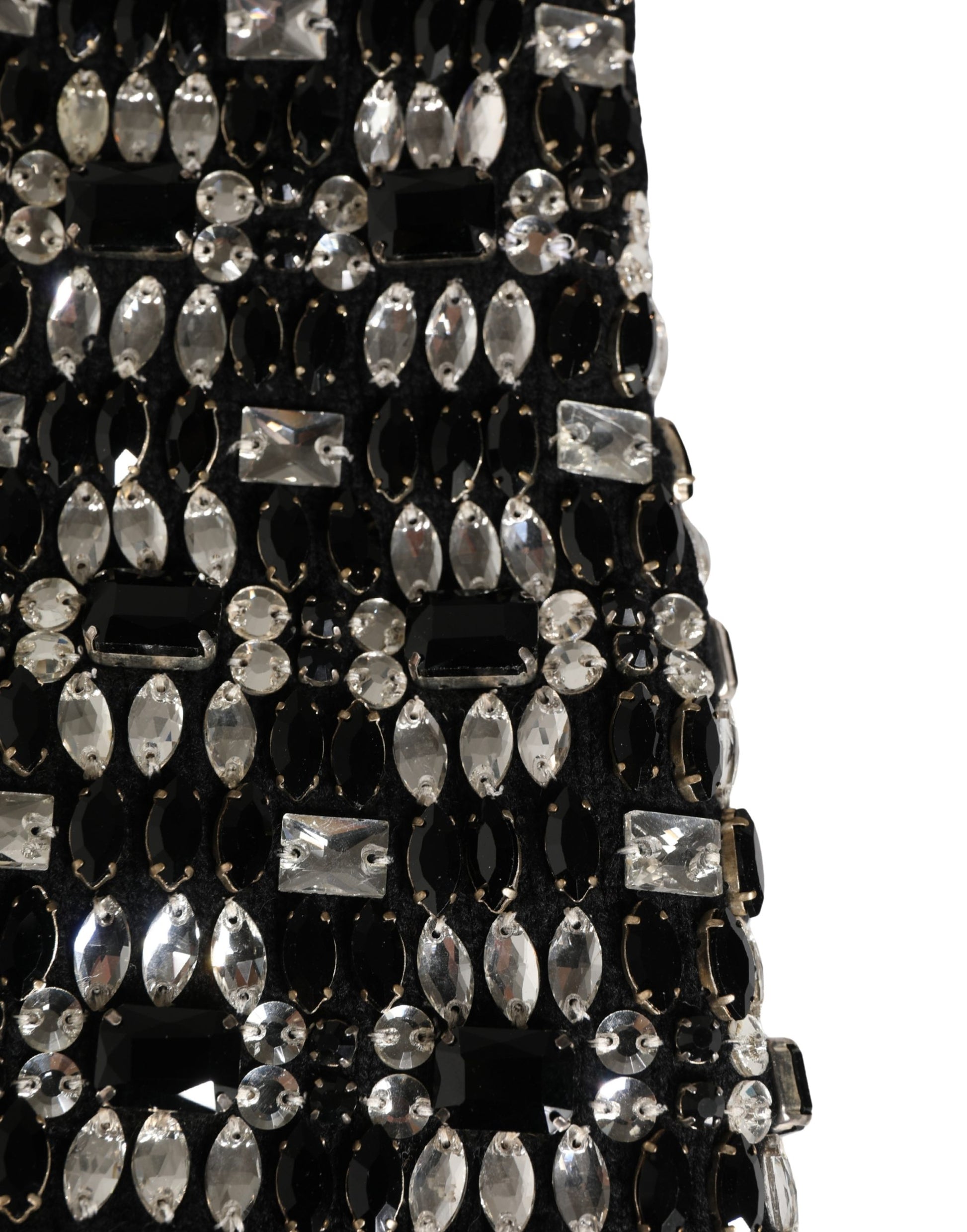 Passe-montagne Dolce & Gabbana en laine noire orné de cristaux