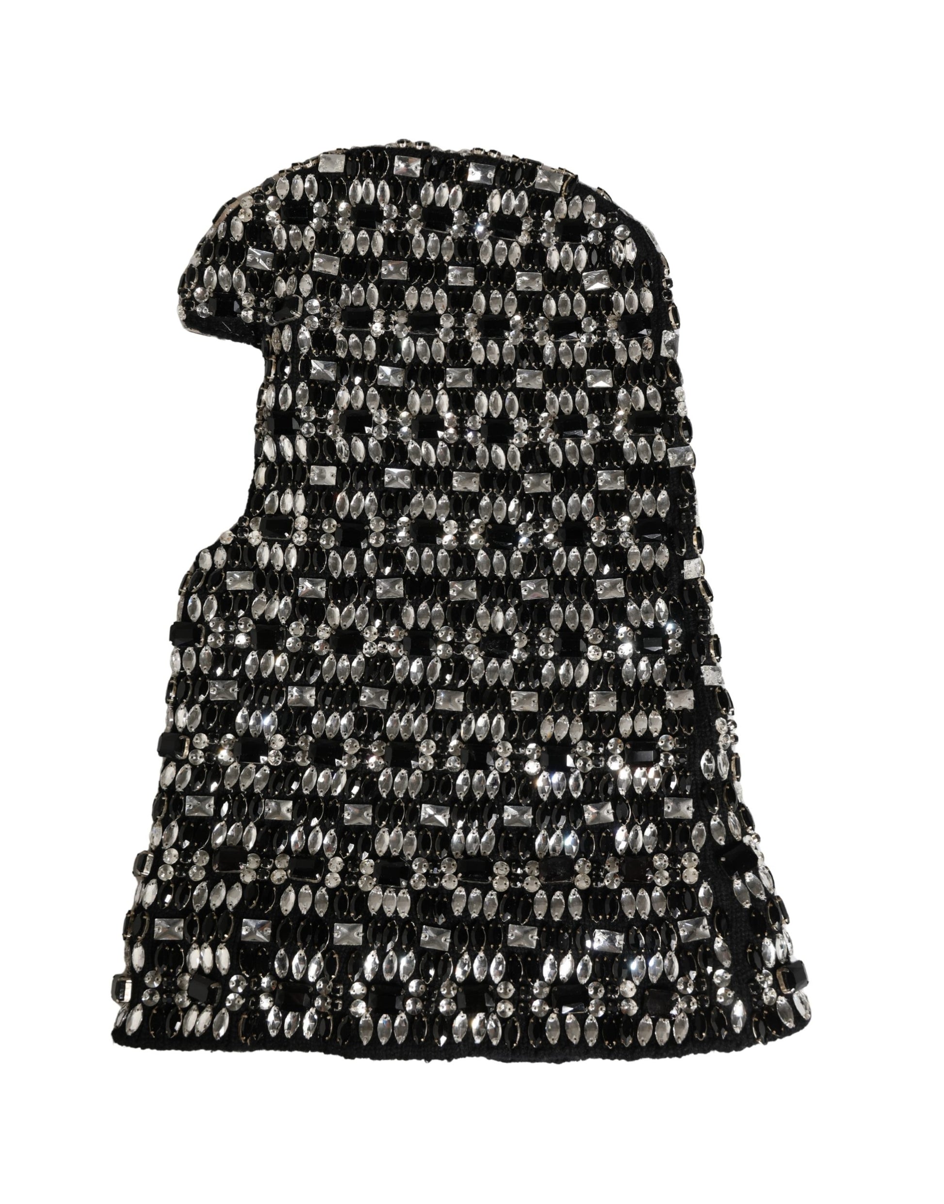 Passe-montagne Dolce & Gabbana en laine noire orné de cristaux