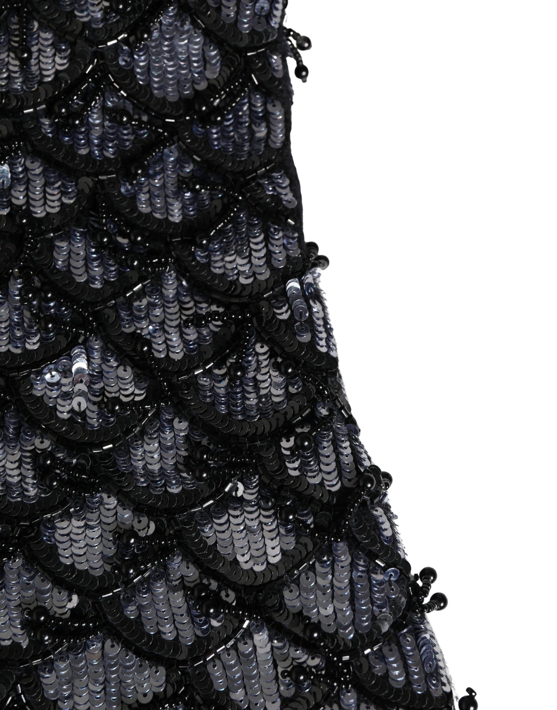 Passe-montagne Dolce & Gabbana en laine noire orné de cristaux