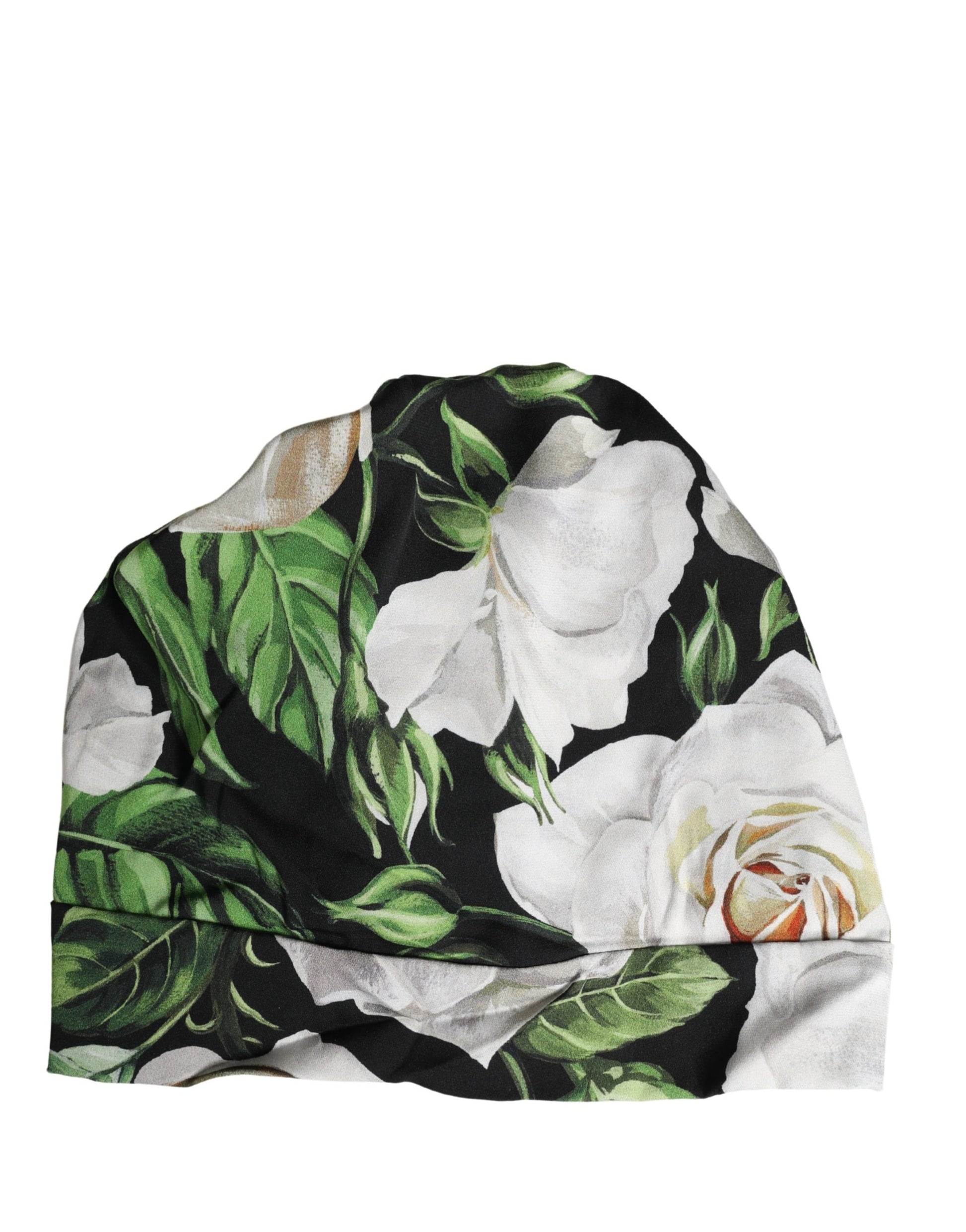 Dolce & Gabbana Chapeau Turban à Motif Floral Noir pour Femme