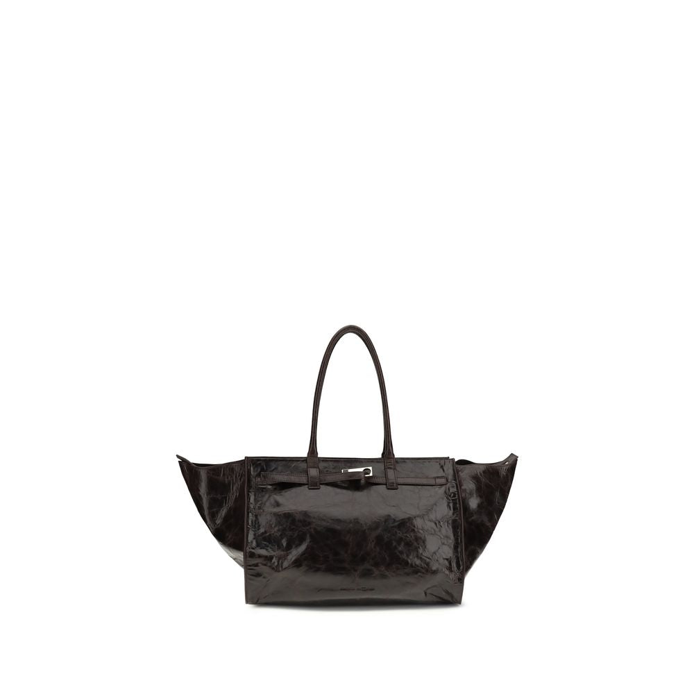 Sac à bandoulière Bos Taurus en cuir de veau marron Benedetta Bruzziches
