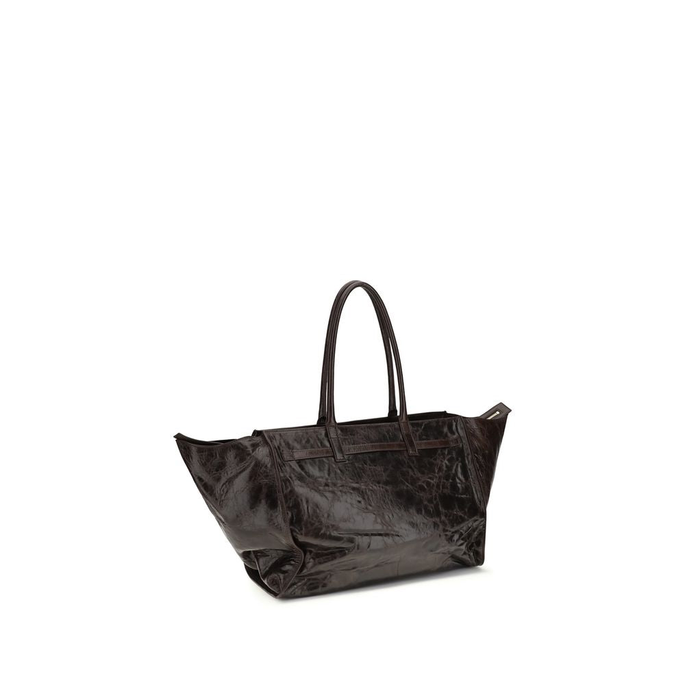 Sac à bandoulière Bos Taurus en cuir de veau marron Benedetta Bruzziches