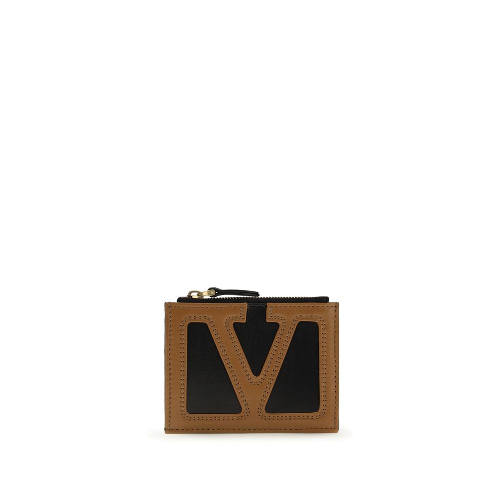 Portefeuille Valentino Garavani en Cuir de Veau Noir Bos Taurus
