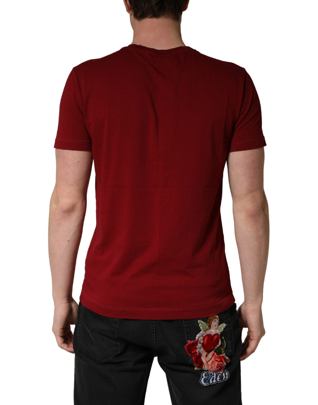 T-shirt Dolce & Gabbana en Coton Col Rond Manches Courtes Marron