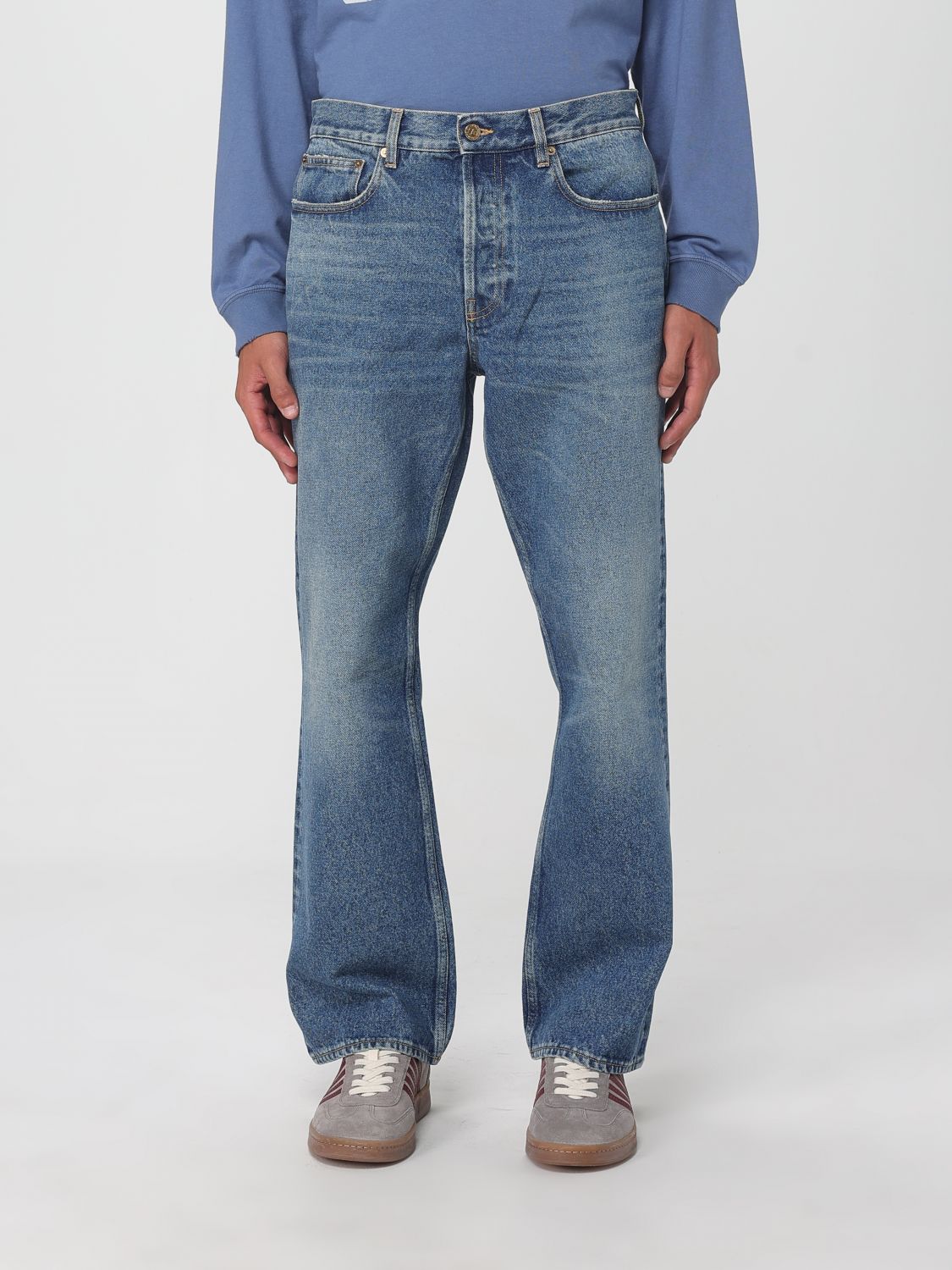 Jean évasé Golden Goose en coton bleu