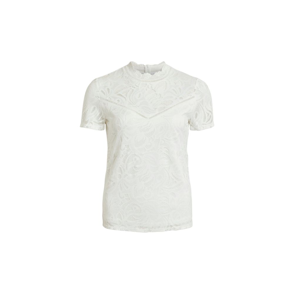 T-shirt en Polyamide Crème Vila Clothes