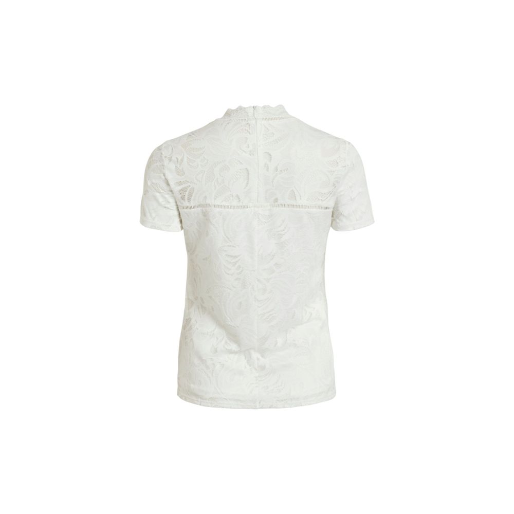 T-shirt en Polyamide Crème Vila Clothes