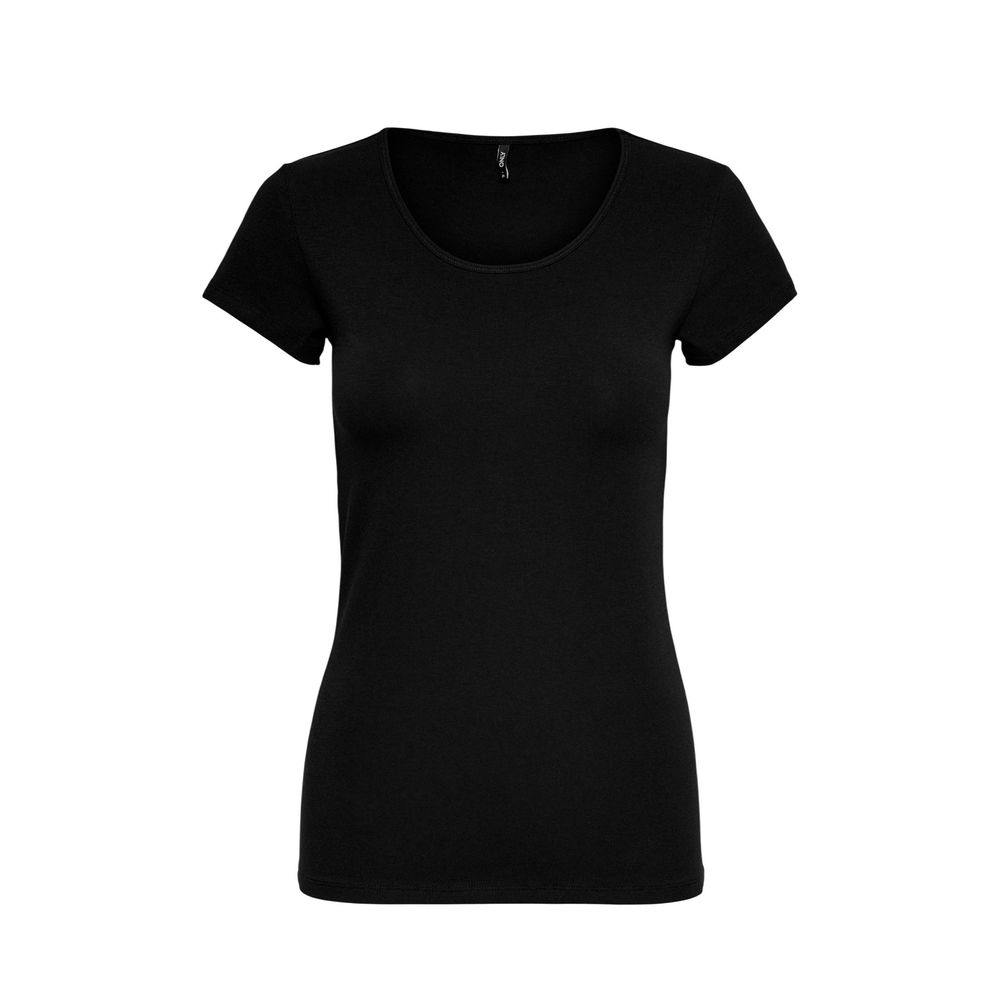 T-shirt en coton noir uniquement
