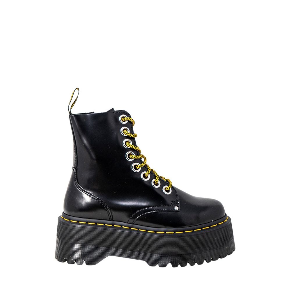 Bottes lacées en cuir noir Dr. Martens