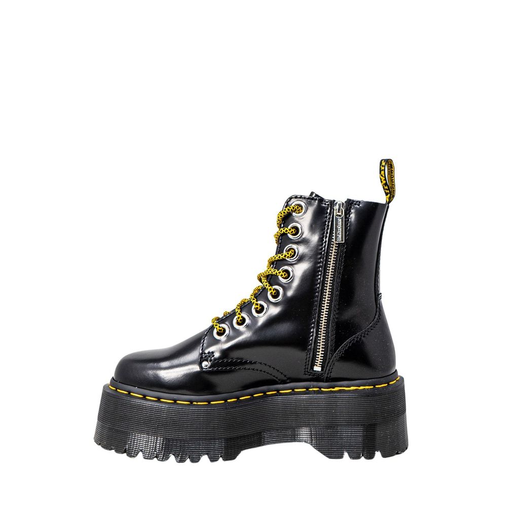 Bottes lacées en cuir noir Dr. Martens