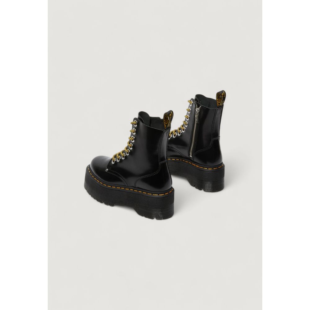 Bottes lacées en cuir noir Dr. Martens