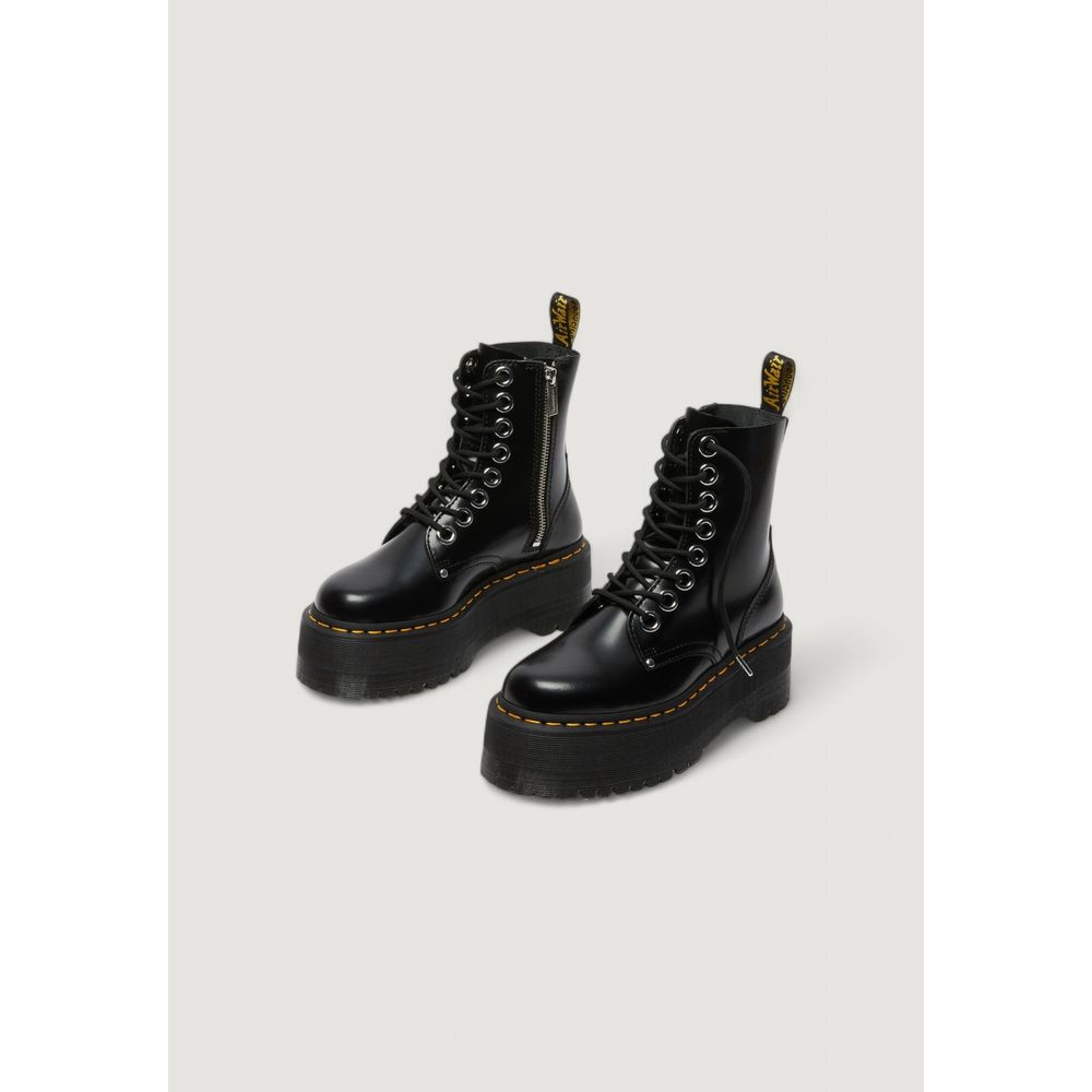 Bottes lacées en cuir noir Dr. Martens