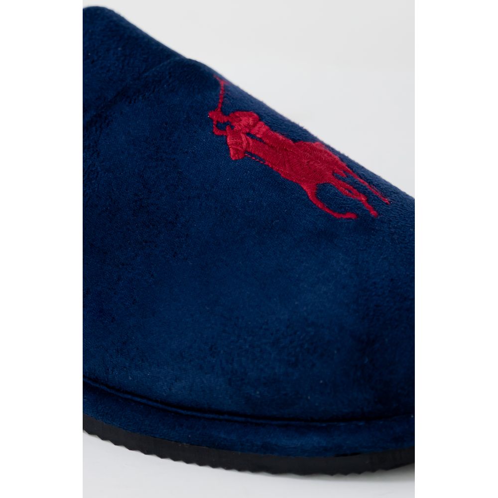 Chaussons en polyester bleu Ralph Lauren