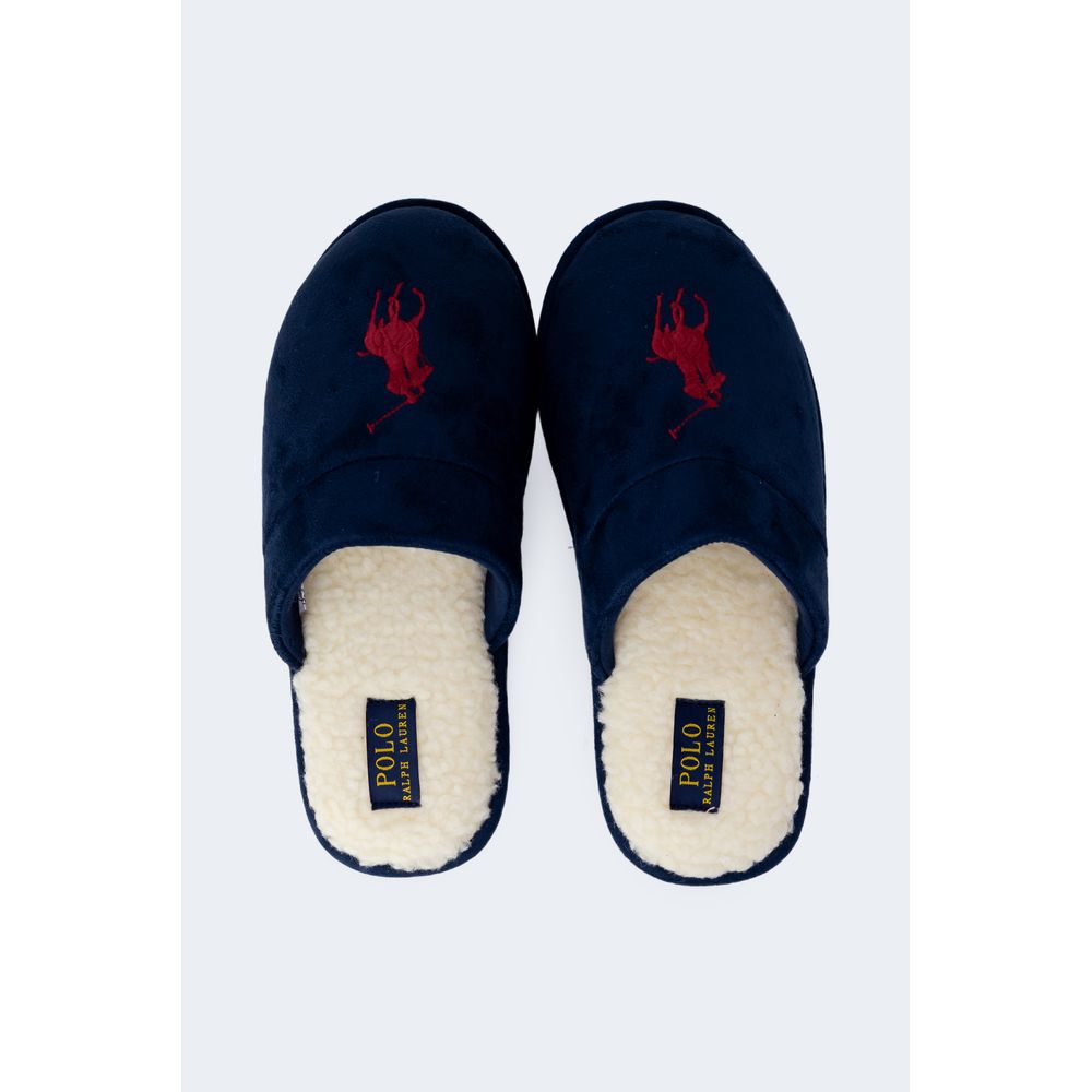 Chaussons en polyester bleu Ralph Lauren