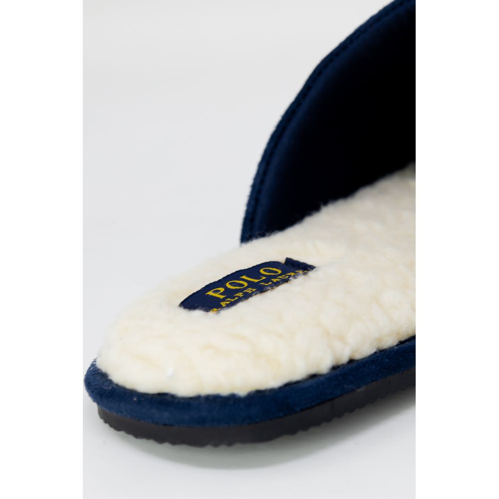 Chaussons en polyester bleu Ralph Lauren