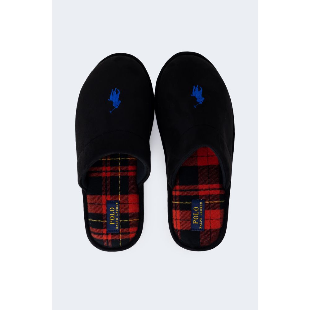 Pantoufles Ralph Lauren en polyester noir