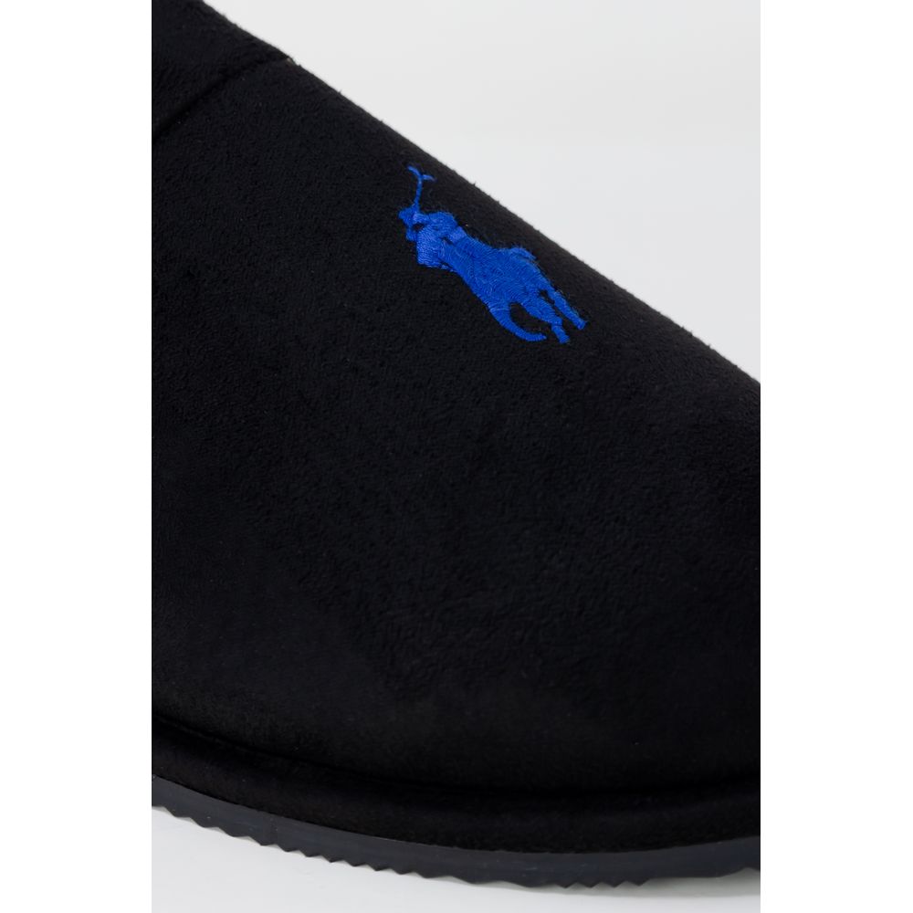 Pantoufles Ralph Lauren en polyester noir
