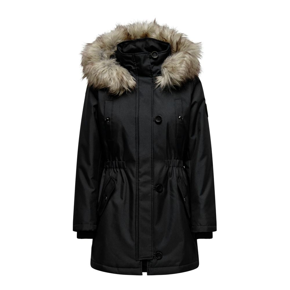 Seulement Parka en polyester noir
