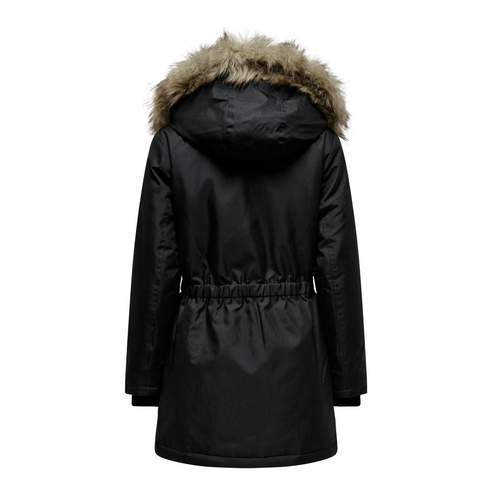 Seulement Parka en polyester noir