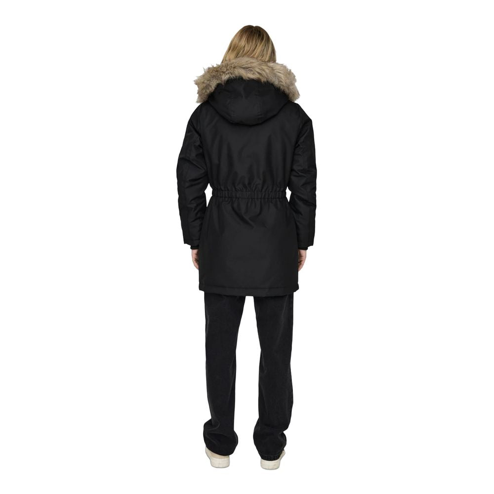 Seulement Parka en polyester noir