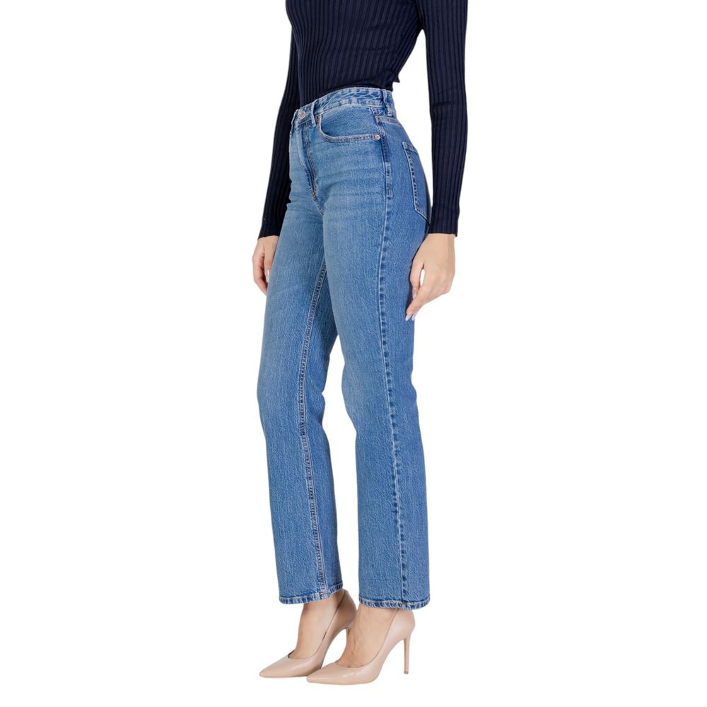 Vero Moda Jean Mom en Coton Bleu Clair
